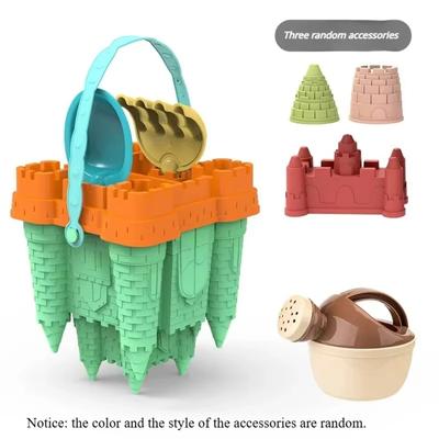 Castelo de praia Balde Brincar Conjunto de areia Brinquedos Pá de areia Crianças Brinquedos de verão Brinquedos de areia Caixa de areia para crianças Ao ar livre Família Presentes engraçados