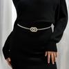 Labelable Fast Double-ring Spring Women's Waist Chain Versatile and Fashionable Rhinestone Metal