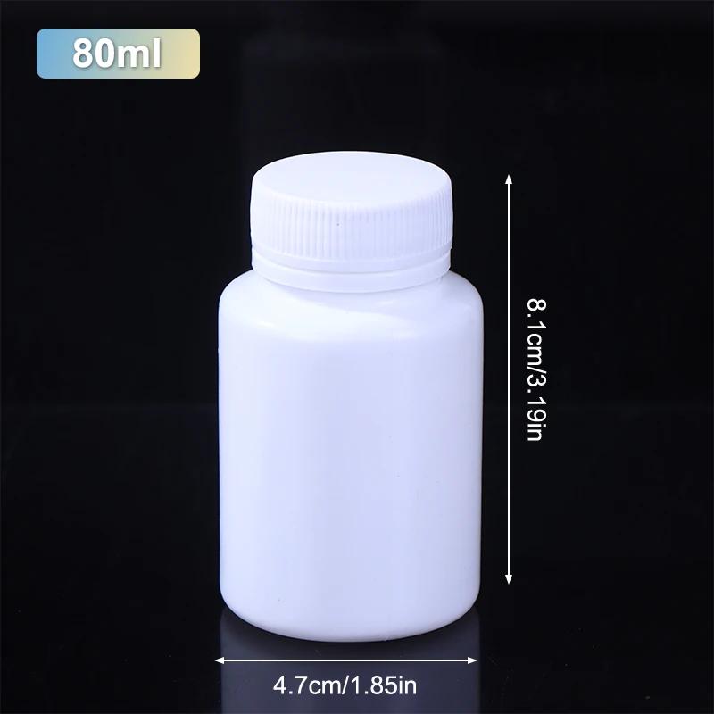 15 ml-180 ml Plastflaske Hvit Medisinflaske Med Skrukork Matkvalitet PE Oppbevaringspakning Beholder Pilleboks Etuiholder