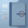 A5 Thick Leather Notepad, Student Subject Notebook, Work Meeting Record Book, Buckle Diary, Business Souvenir, 112 Sheets 224 Pages