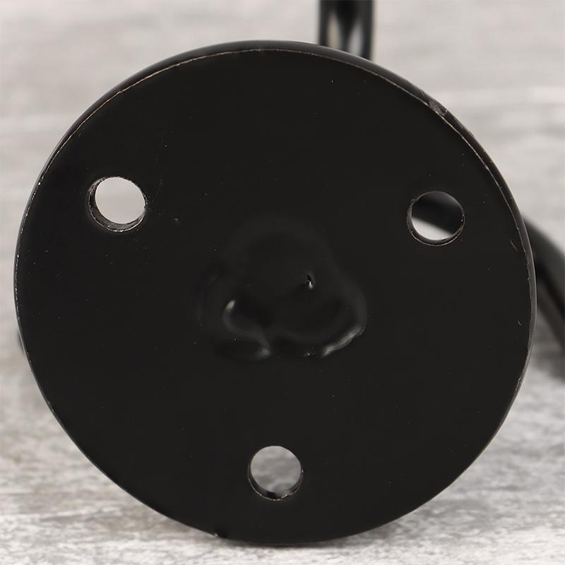 4Pcs Black Stainless Steel Top Hook Wall Bag Ceiling Fan Lamp Roof Fan U-Shaped Hooks