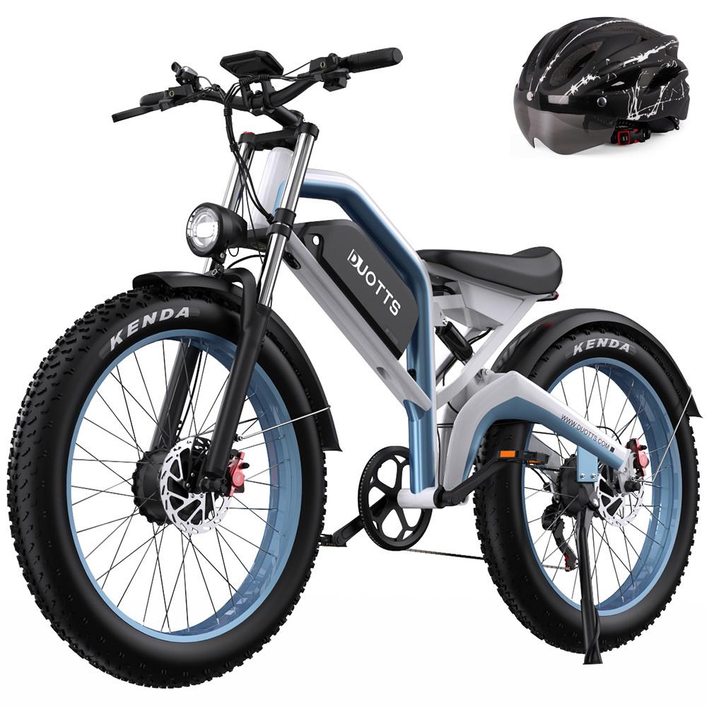 Electric Bicycle All Terrain DUOTTS 26" 750Wx2 Motor EBike For Adult 20AH Full Suspension Top Speed 45Km/h MaxLoad 150KG N26