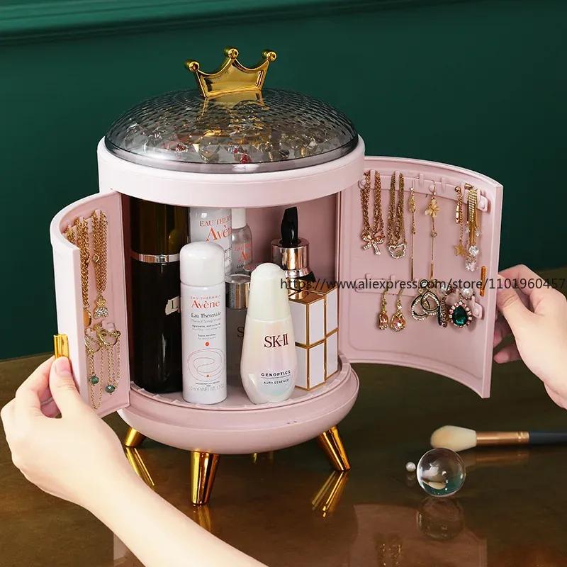 Krabička na make-up Držák péče o pleť Držák na šperky Organizér na kosmetiku Plastová nádoba do koupelny toaletní stolek Domů