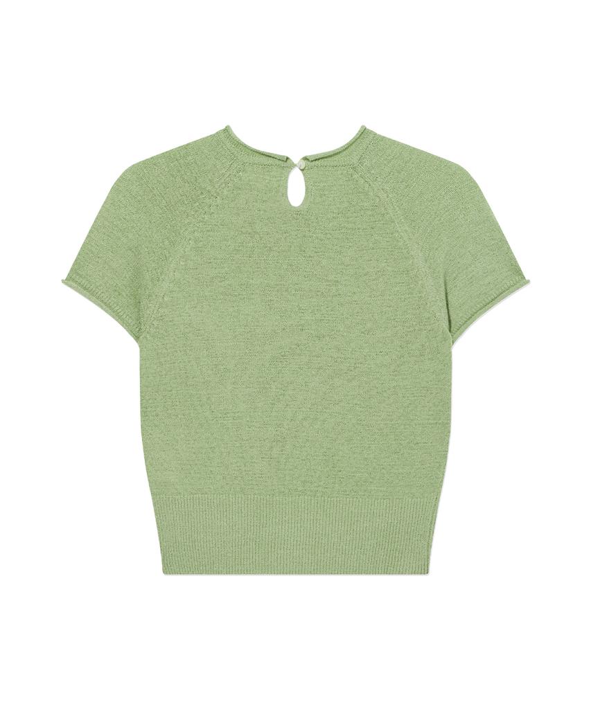 COVERNAT WOMAN Boucle Raglan Half Knit Lime