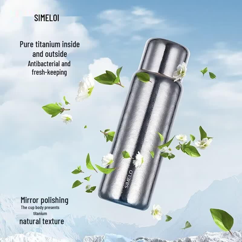 Shimiler Pure Titanium Smart Thermos Bottle with Temperature Display