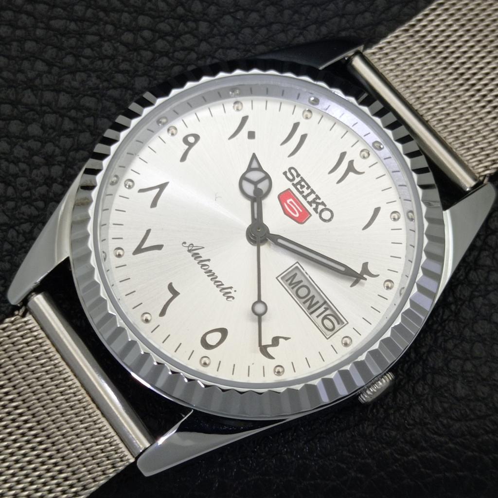 REFURBISHED SEIKO 5 AUTOMATIC 6309A VINTAGE JAPAN MENS ARABIC WATCH A441435-5 Sk-a441435
