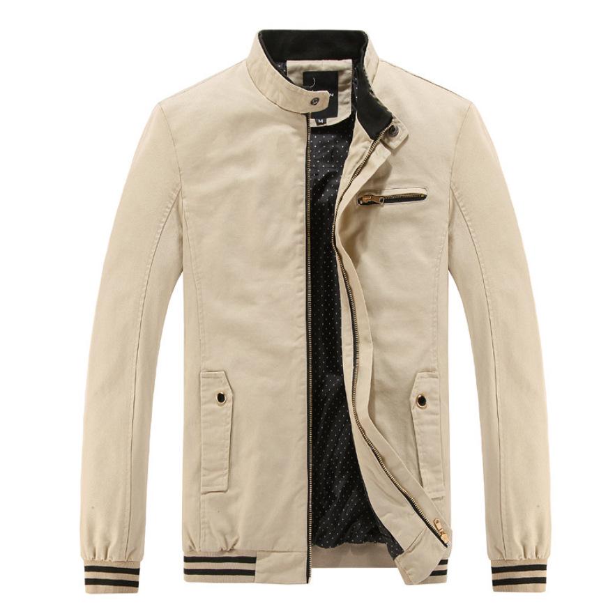 2026 New Spring/Autumn Men's Slim Fit Casual Jacket with Stand Collar