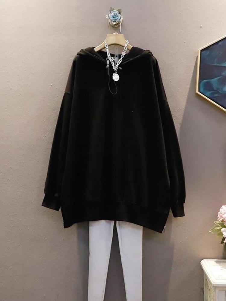 Xitao Casual Women Sweatshirt Loose Pullover Fashion Hooded Top WMD2700