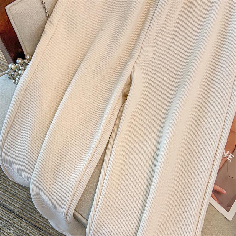 Extra Large Plus-Size Women's Winter High Waist Velvet Pants, Loose Fit, Size 300 Jin (up to 200 Jin available)