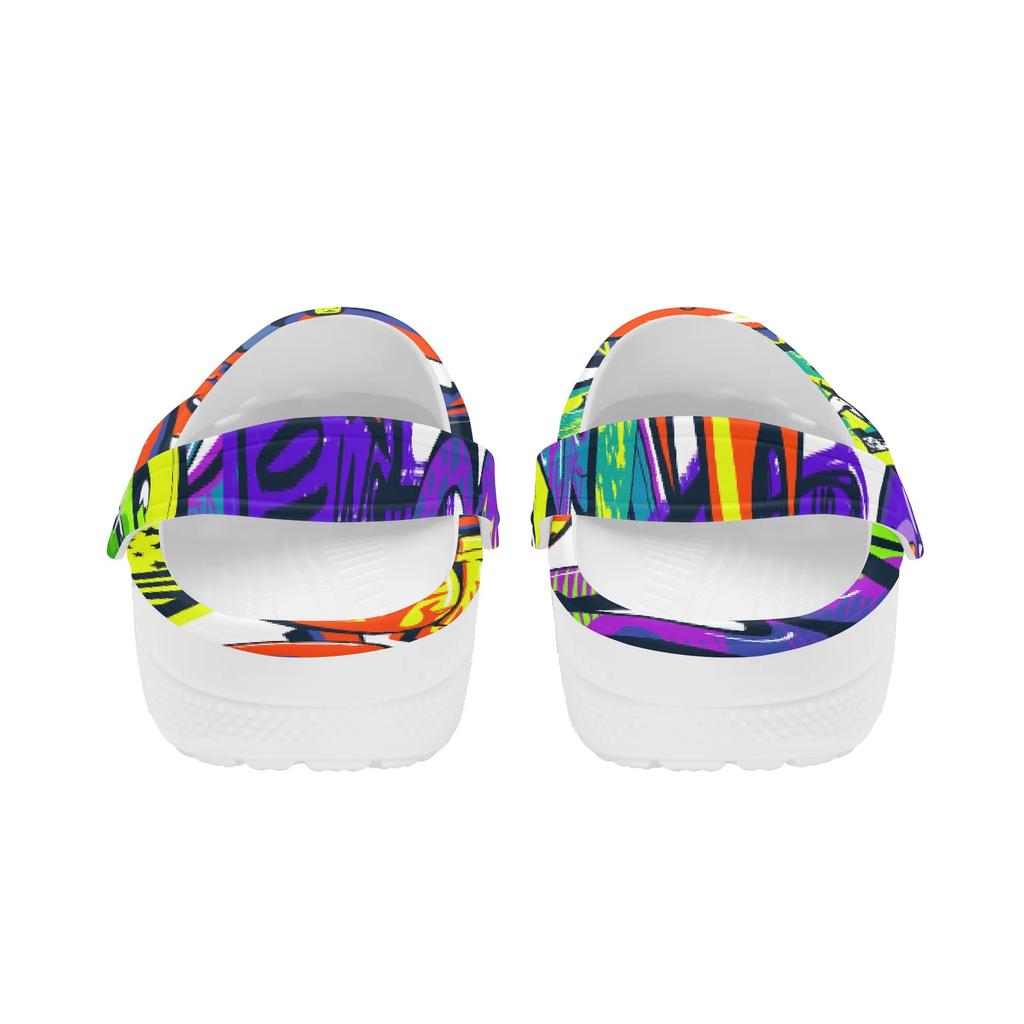Women Men Printed EVA Clogs Lightweight Breathable Slip On Garden Beach Pool Bathroom Home Casual Sandals Indoor Outdoor Wear