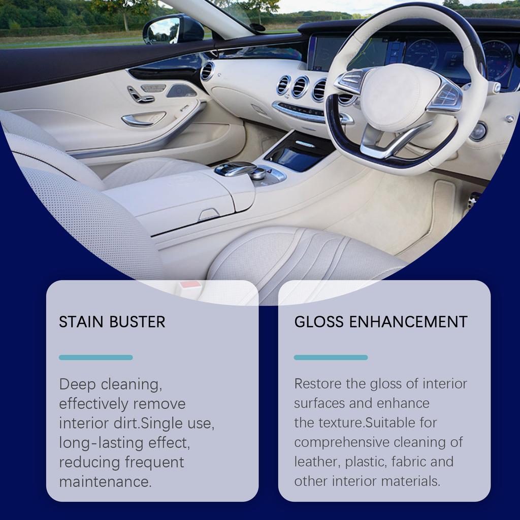 Multifunctional Car Interior Foam Cleaner Car Interior Leather Seat Stain Removal Foam Cleaner 120ml