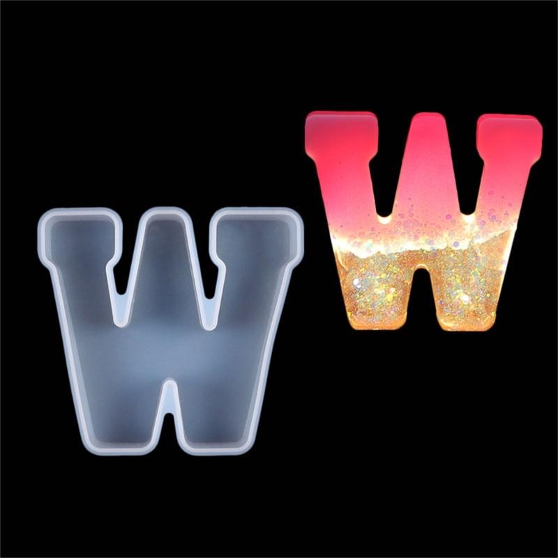 Alphabet Silicone Casting Mould Resin Letter Mold Keychain Pendant Capital Table Ornament Epoxy Mold DIY Jewelry Craft