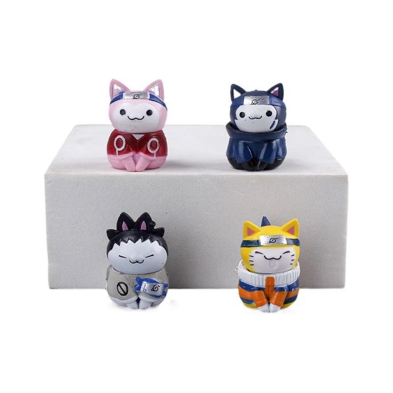 Small Size 8-piece Cat Figure Set Pvc Material 3cm Non-assembled Characters Collection