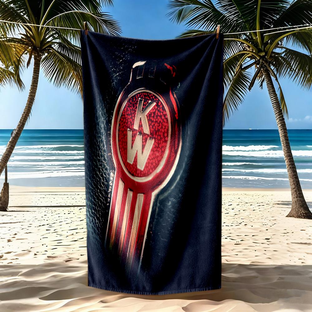 Kw Heavy Trucks Beach Towel Soft Durable Quickdry Comfortable Lightweight Suitable For Swimming Gym Camping Yoga Vacation