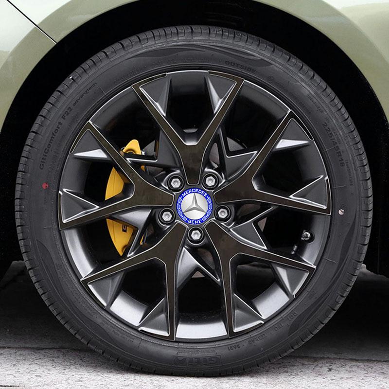 4ks 56mm Hliníková slitina Auto Kolo Středová Nálepka Nábojová Nálepka Pro Mercedes Benz GLE GLC A B C E Třída W176 W246 W205 W213 AMG Styling Auta