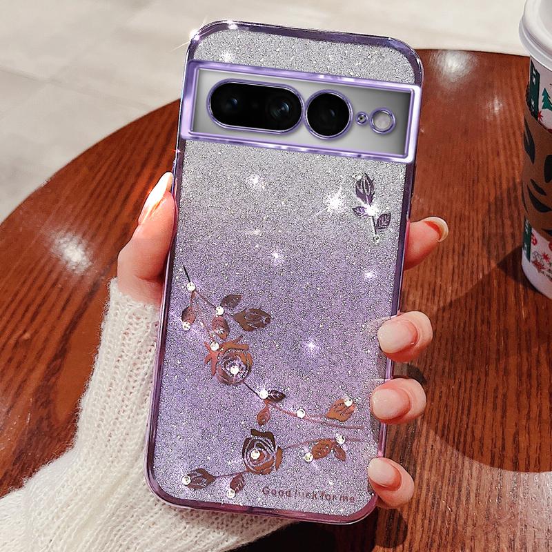 

KADEM For Google Pixel 7 Pro 5G Case Soft TPU Scratch Resistant Gradient Phone Cover Purple