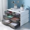 2pcs White Storage Drawers Large Document Sundries Holder Practical Desk Stationery Drawer  Office