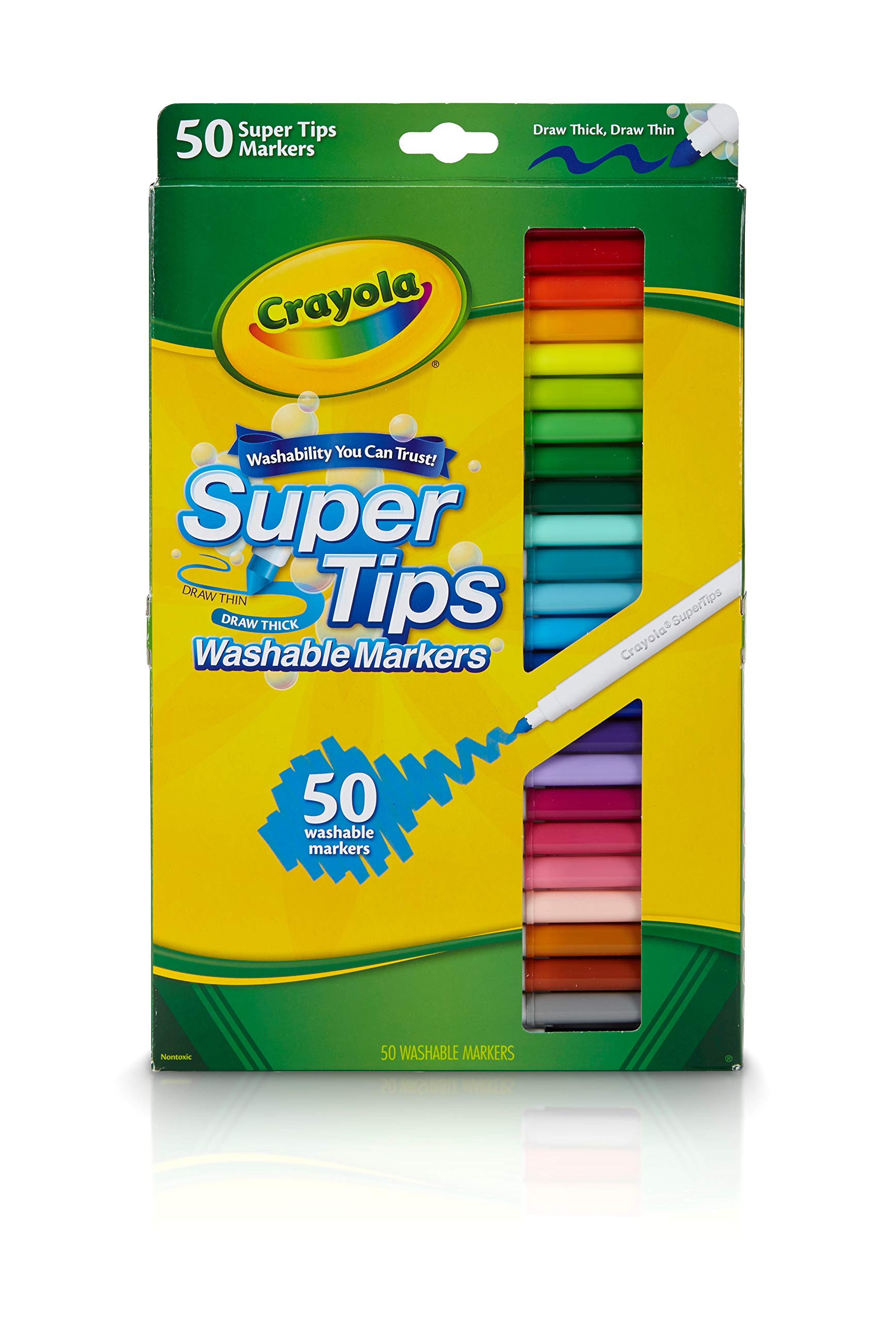

Crayola Marker 50 Super Tips Authentic 585050 Water-Removable Pens, Colors, Series, Product,