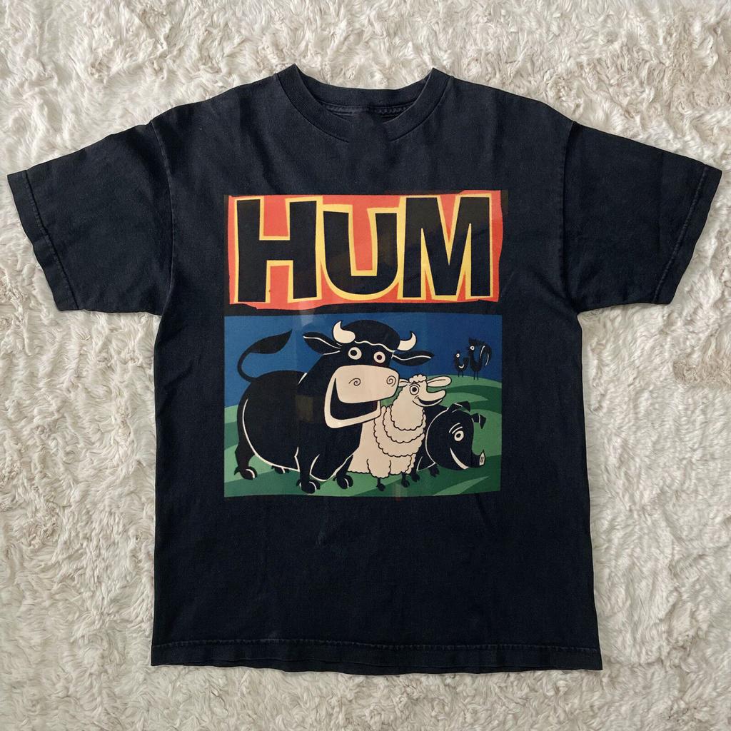 Funny HUM Band Short Sleeve Cotton Black All Size Shirt OB57