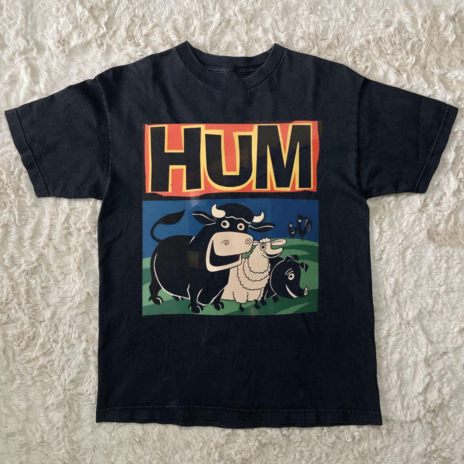 Funny HUM Band Short Sleeve Cotton Black All Size Shirt OB57 M