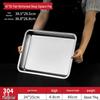 Food Grade Stainless Steel Rectangular Tray for Tiramisu or Cooked Foods