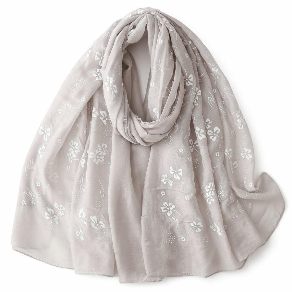 Retro Foulard Hijab Elegant Shawls Wraps Literary Female Headscarf Spring Summer Autumn for Women