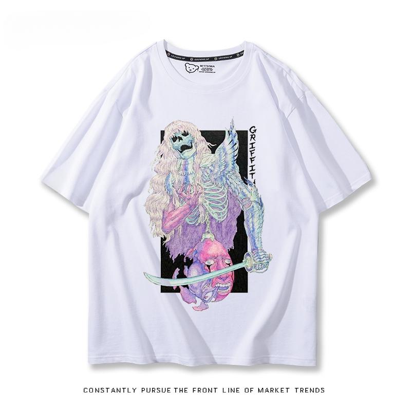 Berserk anime potisk osobnosti 100% bavlna tričko léto venkovní ležérní pohodlný trend street pánské oblečení