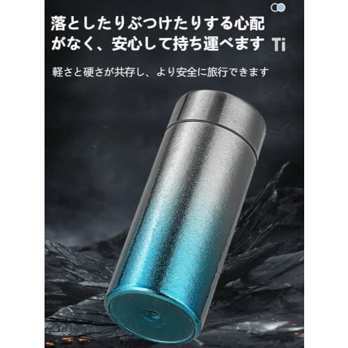 Vlwm Pure Titanium Thermos Water Bottle (200ml) with Double Wall Vacuum Insulation, Lightweight, Antibacterial, and Durable, Compact and Portable for