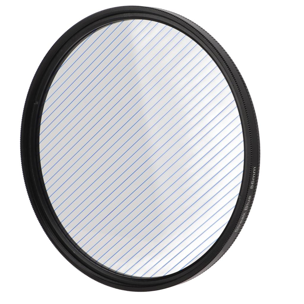 Junestar 86mm Blue Streak Special Effects Filter Antiscratch Optical Glass Aluminum Alloy Frame for