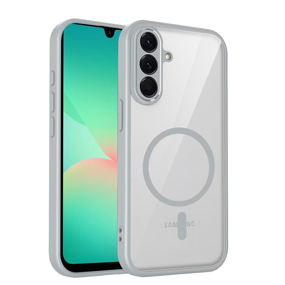 KEYSION Coque de téléphone magnétique transparente pour Samsung A57 5G A37 A27 5G Silicone+PC HD Transparente Housse antichoc pour Galaxy A17 4G 5G