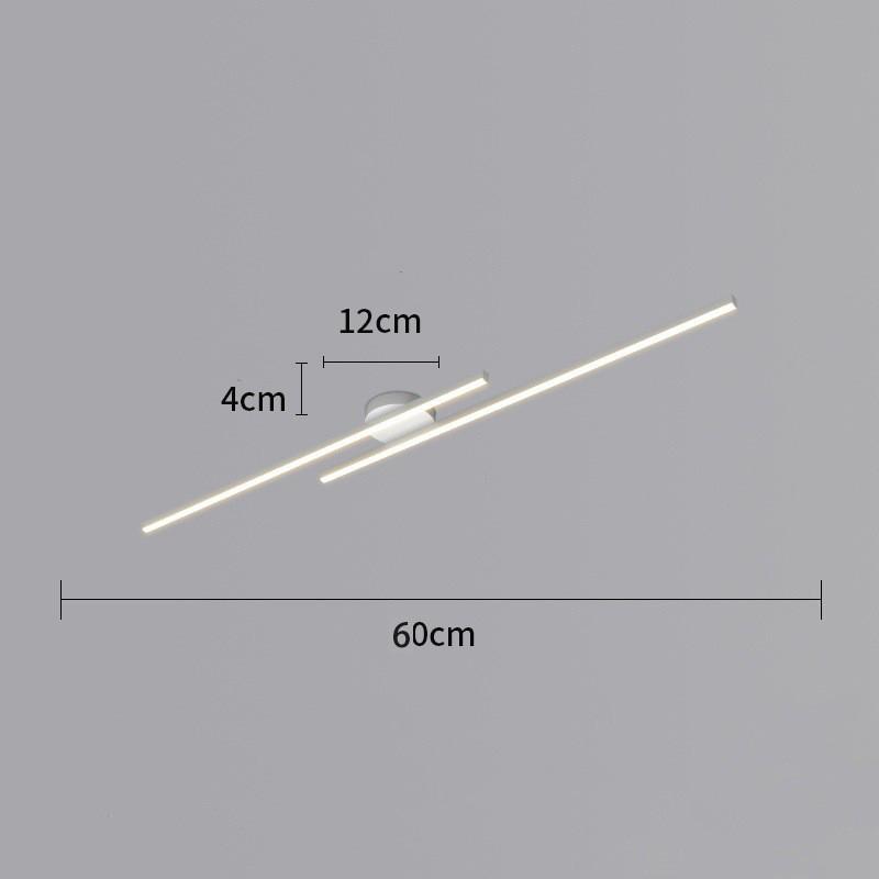 

Modern Long Ceiling Lights for Living Room Bedroom Aisle Corridor Remote Control Dimmable led Ceiling Lamp Black/White Aluminium white led 6000k