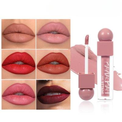 Samtiger matter Lippenstift, wasserfester, nicht haftender Lipgloss, exquisiter Lippenglanz, luxuriöses Lippen-Make-up