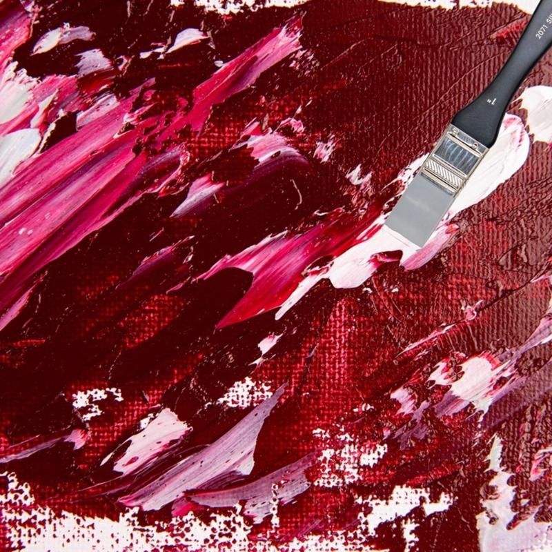 Painting Brush Flat Tip Silicone Paint Brush Multifunctional Artist Painting Tool for Oil Acrylic Watercolor Paint