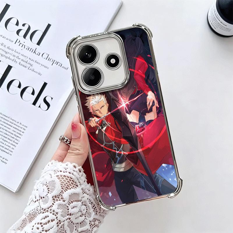 Fate Zero Stay Night Archer Plating Phone Case For Xiaomi Redmi Note 14 15 Pro Plus 13 12 11 11S 11T 10 9S 9 5G Anti-Fall Airaba