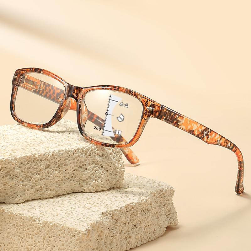 Neutral Stylish Progressive Multifocal Presbyopia Eyewear Latest Square Full Frame High-definition Anti-blue Light Reading Eyewear