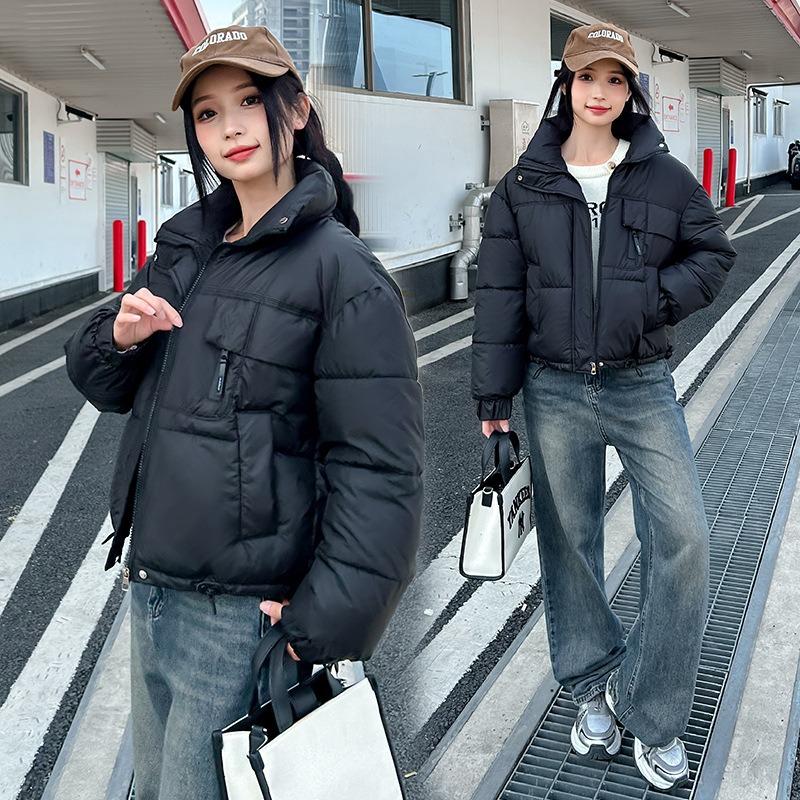 New Cotton-padded Clothes Women's Winter Short Loose Thickened Small Stand-up Collar Jacket Trendy Fashion Cotton-padded Jacket