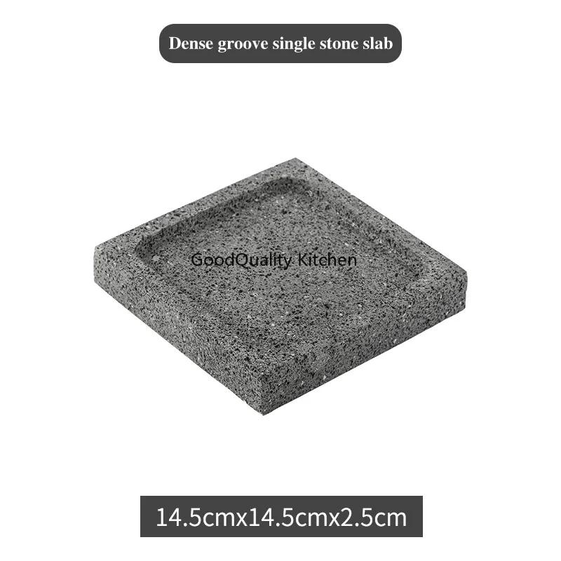 Volcanic Rock Barbecue Plate Japanese Barbecue Stove Beef Steak Plate High Temperature Stone Grill Plate Stone Baking Tray