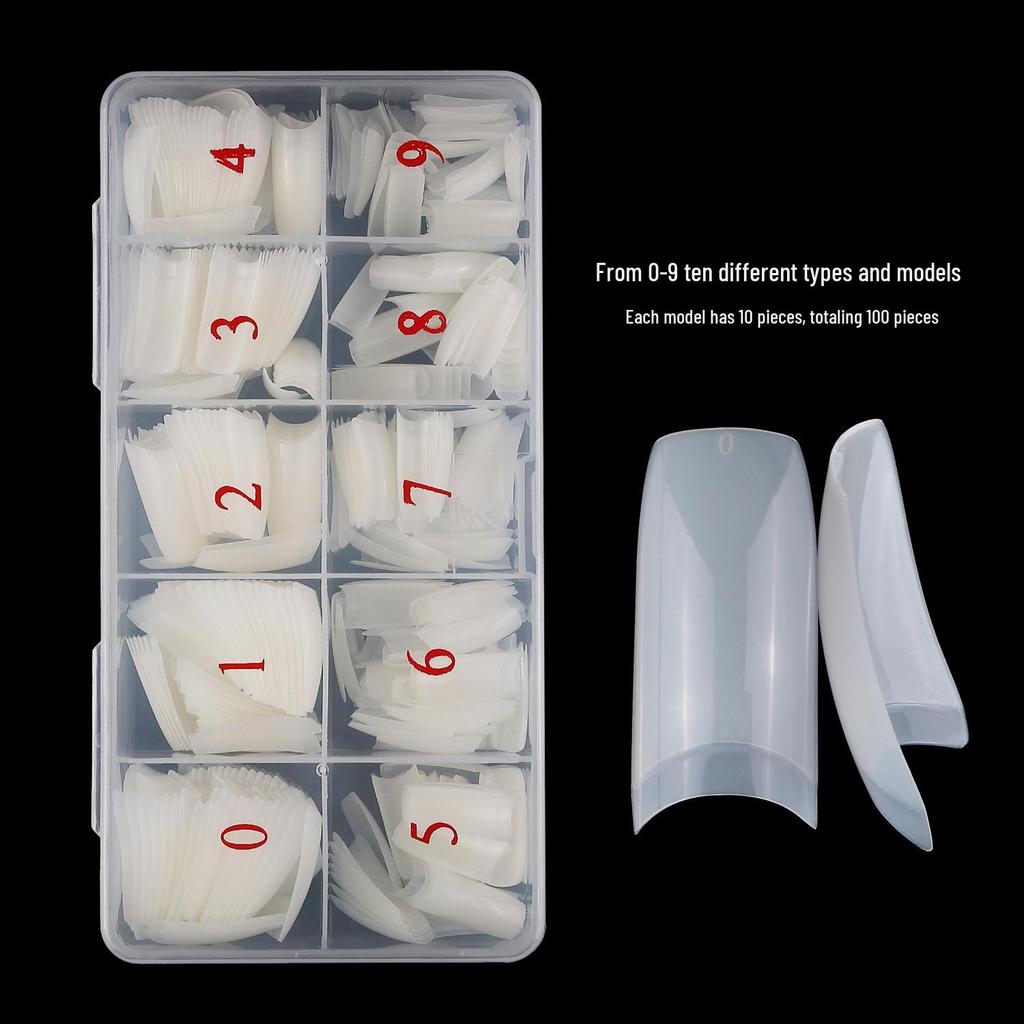 500-Piece Boxed French Nail Tips - False Nails for Nail Art