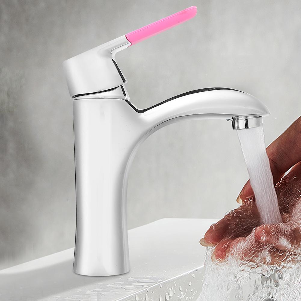 Modern and Simple Style Copper Undercounter Basin Faucet Hot and Cold Water Tap for Bathroom