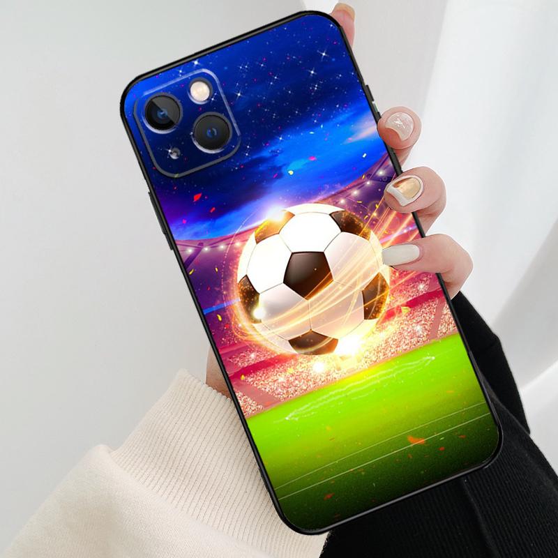 Football Soccer Ball Phone Case For iPhone 17 Pro Max 14 13 12 11 15 16 Pro Max mini 15 16 Plus 16e 17 Air Cover