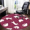 1pc Cat Thread Office Round Area Rug, Indoor Mat Suitable For Office, Under Office Chairs Bedroom Living Room Home Decor, Room Deco166