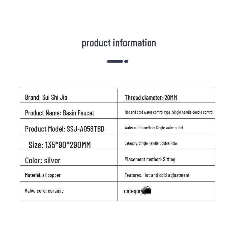 Suishijia Einzelgriff Messing Waschbeckenarmatur