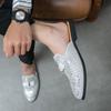 Luxury Designer Men's Rhinestone Bowtie Sandals Half Sequin Shoes For Men Mules Casual Shoes Penny Loafter Loafers Slippers