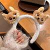 Cute Plush Cartoon Headband for Women - Korean Style Winter Hair Accessory