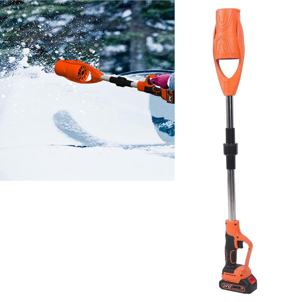 Cordless Electric Lf Blower ABS Battery Powered Foldable Handheld Lf Blower with 1500mAh Battery and r for Lawn Patio Orange