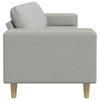 Living Room Sofa Cloud Grey 250 x 77 x 76 cm Polyester