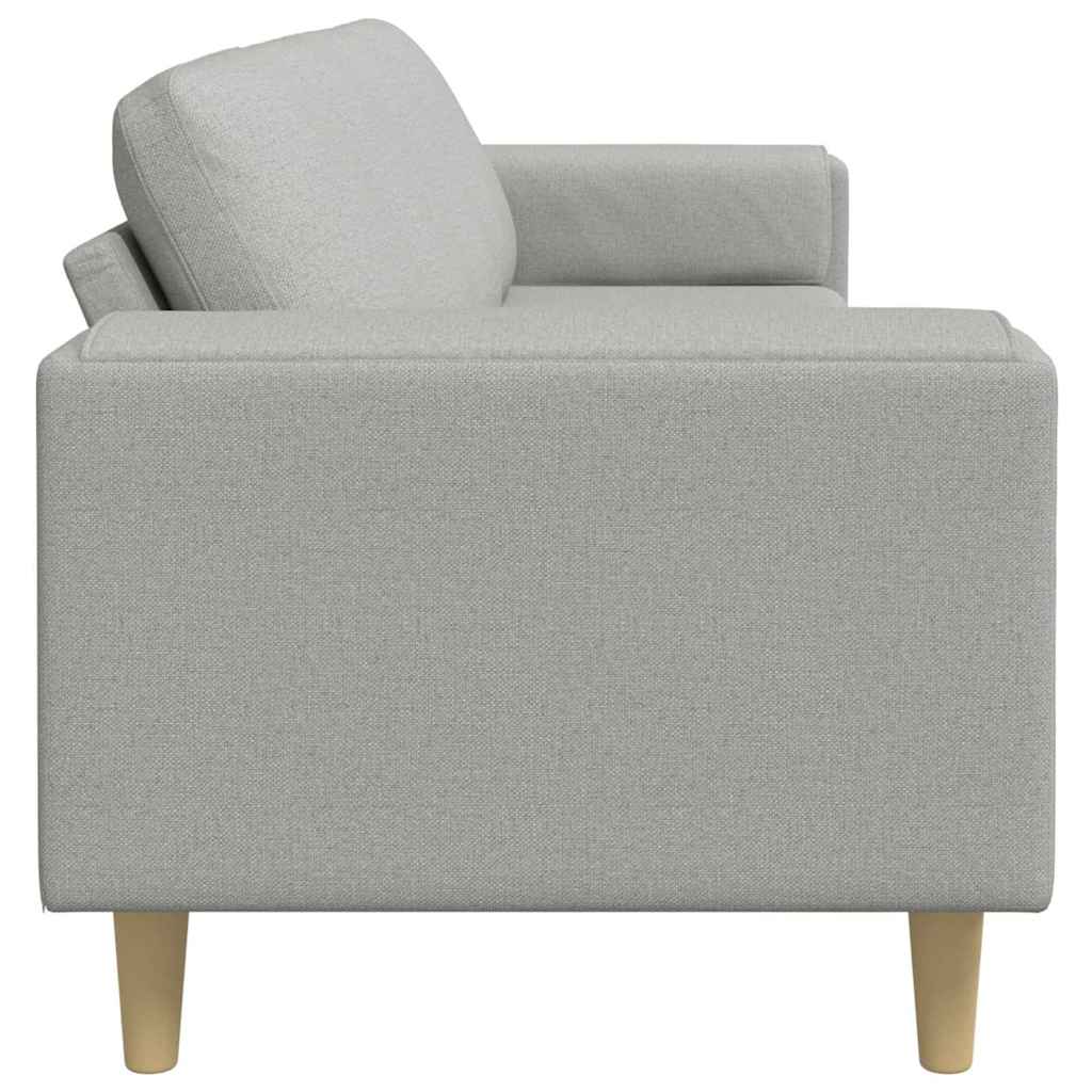 Living Room Sofa Cloud Grey 250 x 77 x 76 cm Polyester