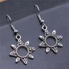 Vintage Totem Earring Sun & Moon Dangle Earrings Geometric Women Dangle Earrings Star Moon Female Korean Jewelry