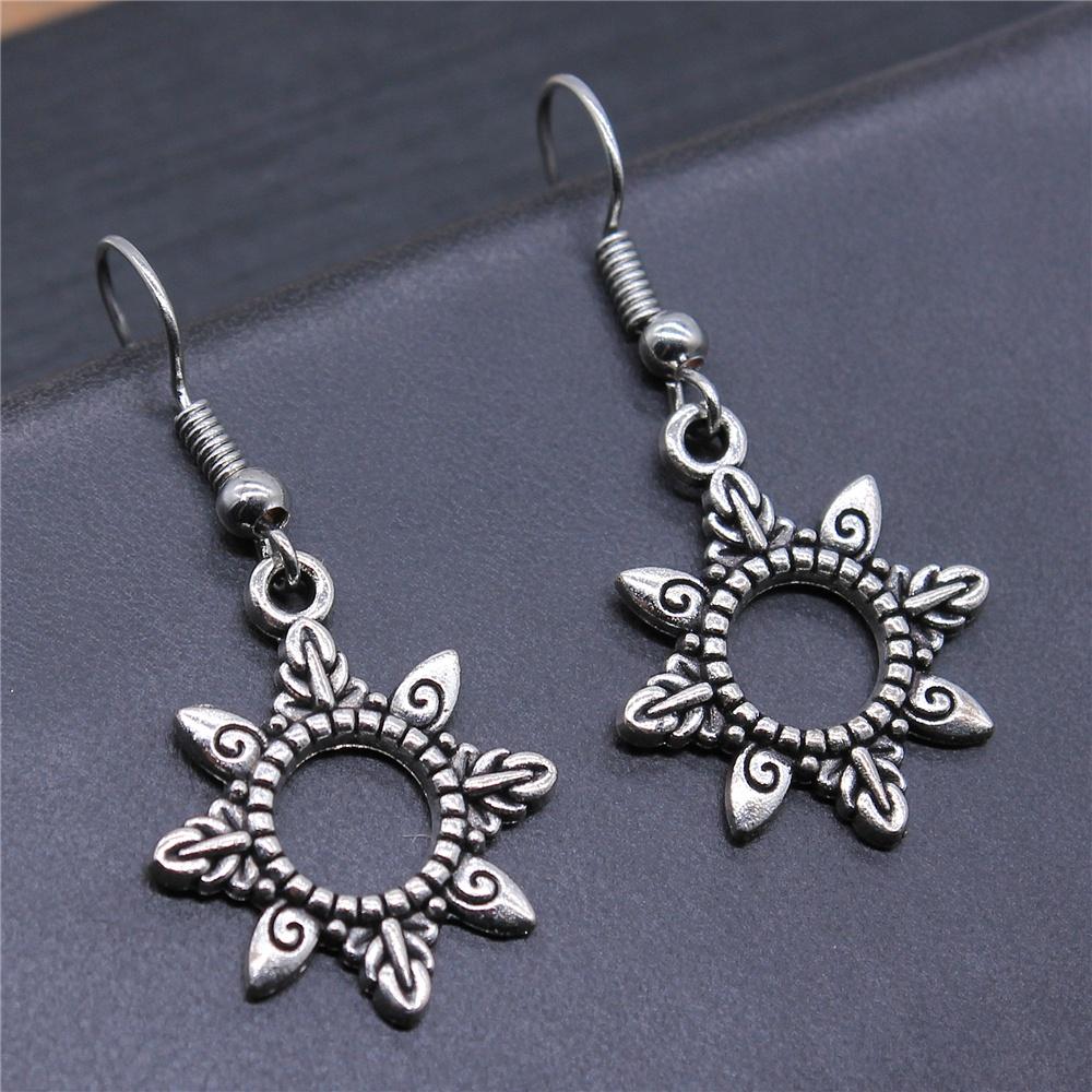 Vintage Totem Earring Sun & Moon Dangle Earrings Geometric Women Dangle Earrings Star Moon Female Korean Jewelry