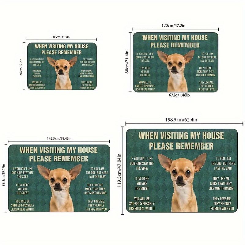 1Pcs Puppy Dog Pattern Floor Mat Modern Kitchen Polyester Rug Non-Slip Colorful Indoor Carpet, For Home Bathroom Bedroom Living Room Decor